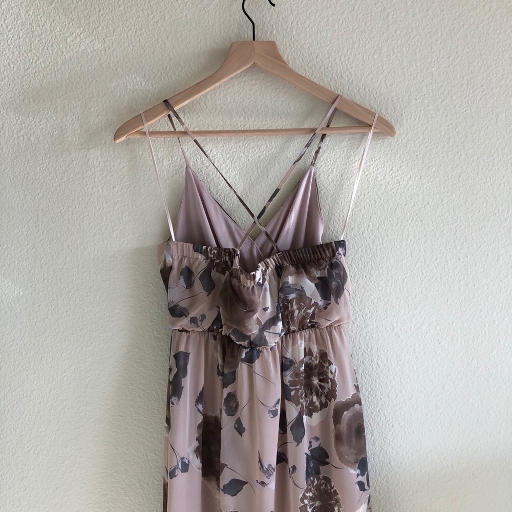 Sienna Sky Floral Mauve Maxi Dress w/ Sheer Overlay - Picture 10 of 15